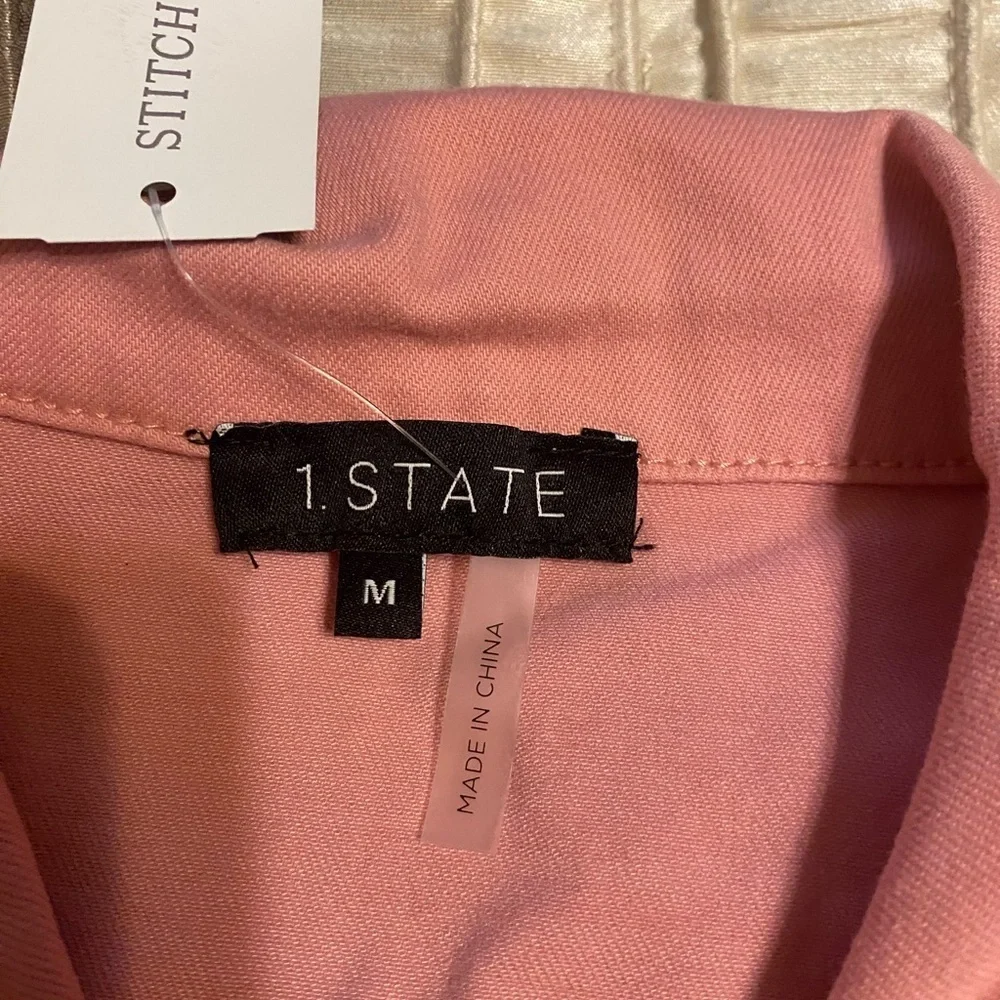 NEW - 1 STATE Twill Romper in Blush. Medium